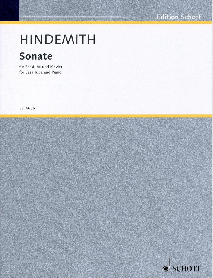 Hindemith: Tuba Sonata/Schott/with piano accompaniment - Photo 1/1