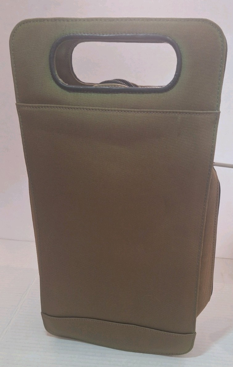 Tan Zippered Golf Travel Beverage Carrier 20" X 9"
