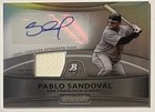 Pablo Sandoval 2010 Bowman Platinum Jersey Relic Refractor Auto /740