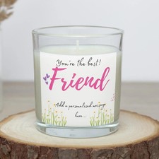 Image of You're the Best Friend Personalised Candle Gift | Best Friend Message Candle |