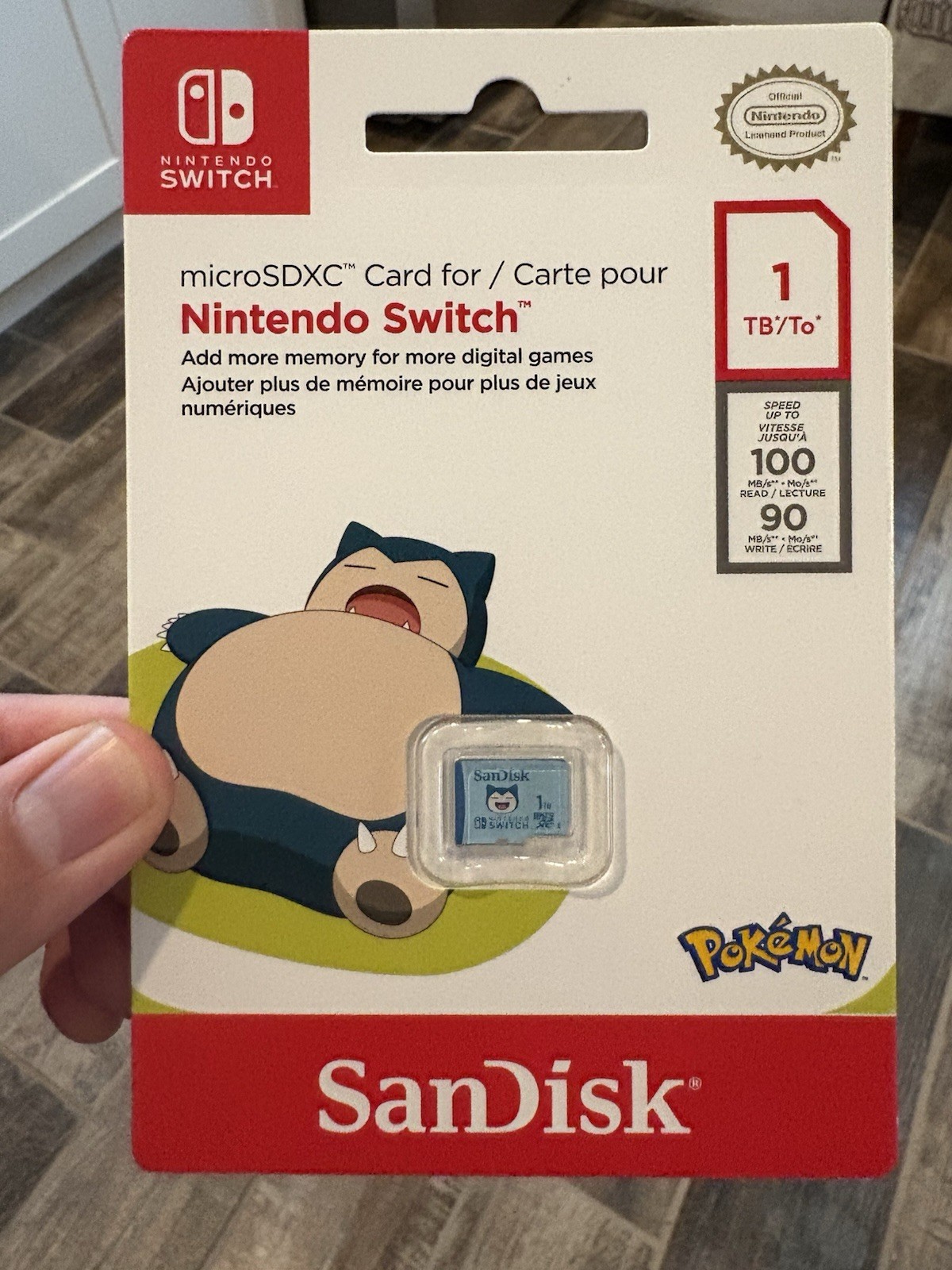 SanDisk 1TB microSDXC Card Licensed for Nintendo-Switch, Pokémon Snorlax Edition