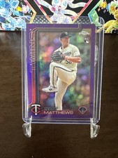 2025 Topps Chrome - Zebby Matthews #277 Purple Refractor 227/250 (RC)