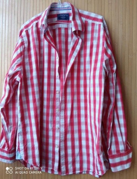 Men Charles Tyrwhitt Shirt Red Cotton 40 /L / 48 #16MM