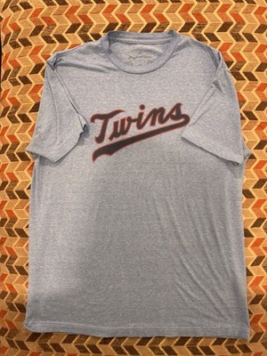Minnesota Twins Wright & Ditson Light Blue Heather Throwback T-Shirt L