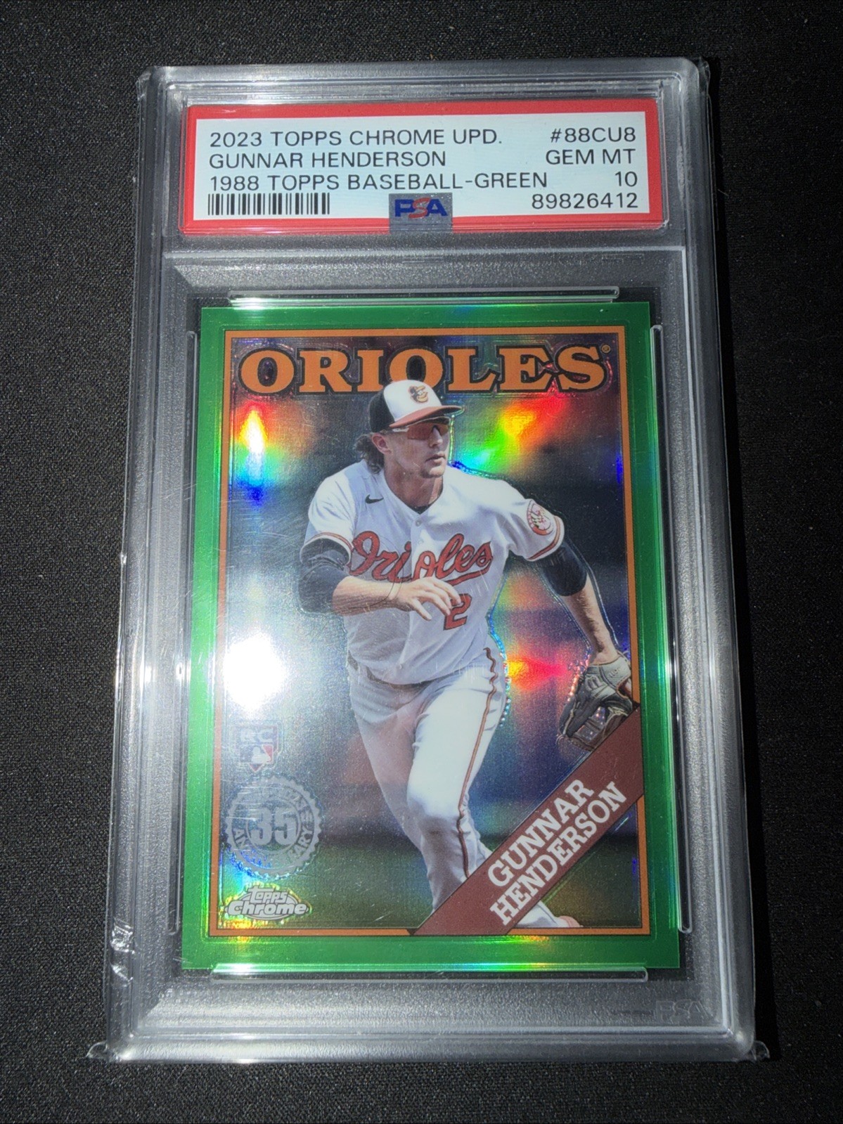 2023 Topps Chrome Update 1988 Topps Baseball Gunnar Henderson Green /99