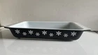 Vintage Pyrex Black and Snowflake 548-B Casserole 1 1/4 Quart Dish - no lid