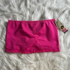 No Boundaries Seamless Wirefree Bandeau Women Size XL Pink Strapless Bra