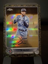 George Springer 2022 Topps Chrome Gilded Gold Etch Auto 22/75 #GEA-GS