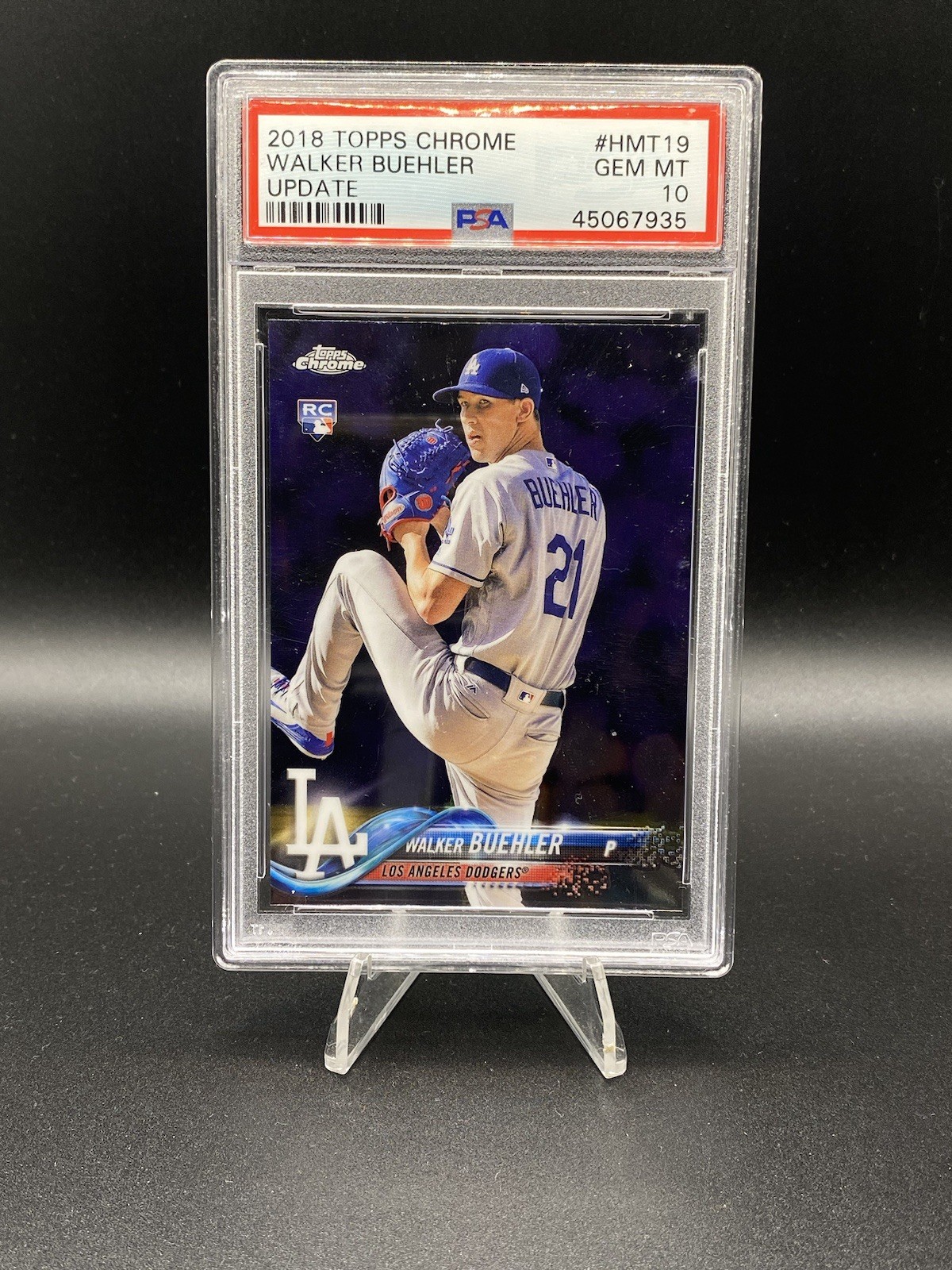 2018 Topps Chrome Update - Walker Buehler #HMT19 (RC) PSA GEM MT 10
