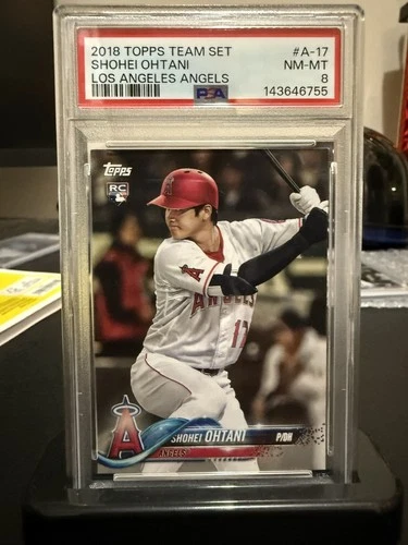 2018 Topps Shohei Ohtani Hitting Variation #A-17 RC PSA 8 Angels Team Set