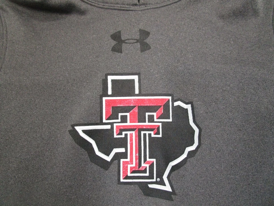 Sudadera con Capucha Texas Tech Red Raiders Juvenil Gris Medio NCAA Baloncesto Under Armour Foto 2 de 4