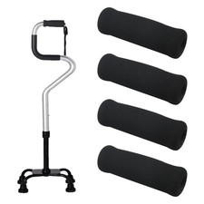 4Pcs Cane Replacement Hand Grip Walking 0.8, Black