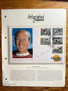 Limited Edition Bobby Charlton Autographed First Day Cover. Excellent