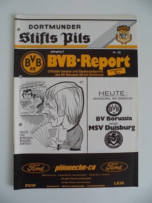 Borussia Dortmund-MSV Duisburg  77/78 BVB-Report Programm Bundesliga