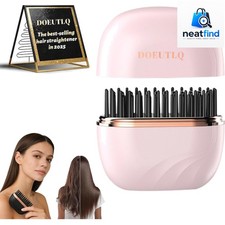Mini Hair Straightener Portable 2026 Cordless Curling Iron Small Flat Steam H...