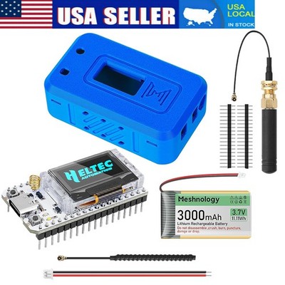 Meshtastic ESP32 LoRa V3 Development Board SX1262 +915MHz Antenna +N35 Case Set