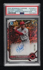 2022 Bowman Chrome Prospect Speckle Refractor Ricardo Cabrera PSA 10 Auto w5p
