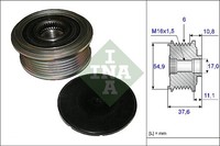 1X Ina 535 0123 10 Generatorfreilauf FüR Mercedes-Benz