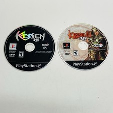 KESSEN 1 & 2 PlayStation 2 PS2 Black Label Disc Only Game Lot TESTED Working!