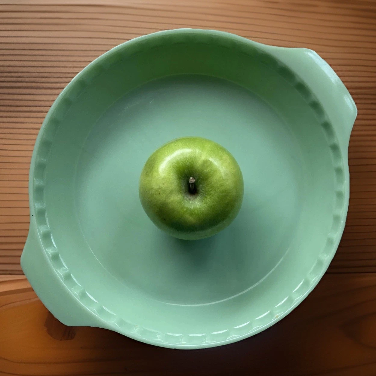 Fire King 2000 Jadeite 10" Pie Plate Tab Handles Jadite Baking Dish Ovenware AH