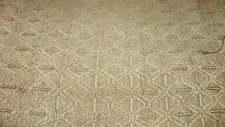 Beige Diamond Print Chenille Upholstery Fabric 1 Yard  F777
