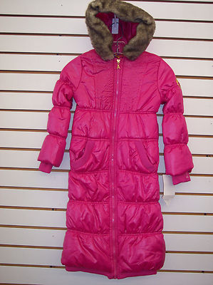 Girls Akademiks $130 Fuchsia Purple Calf Length Puffer Jacket Size 14