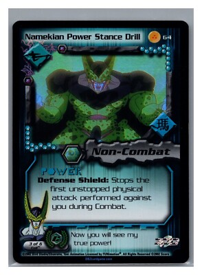 1x DBZ CCG NAMEKIAN POWER STANCE DRILL 64 HOLO FOIL CELL GAMES SAGA DRAGON BALL