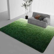 Gradient Dark Green Rug Indoor Super Soft Plush Rug For Living Room MVA298299