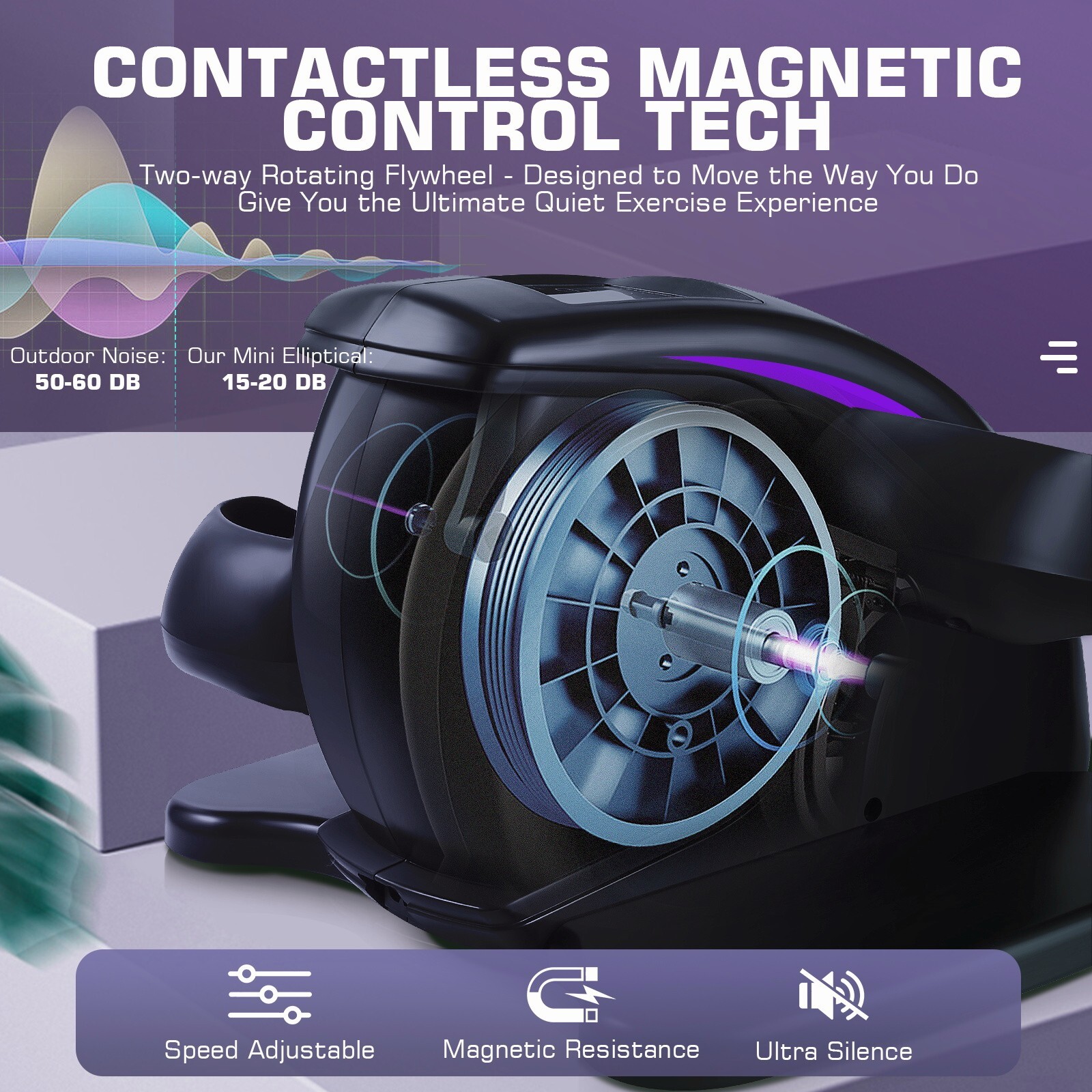 Under Desk Elliptical Machines Electric Pedal Bike Exerciser Trainer Portable🎁