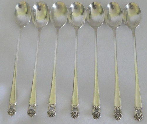 ETERNALLY YOURS Iced Tea Spoon SET of 8 1847 Rogers International Silverplate