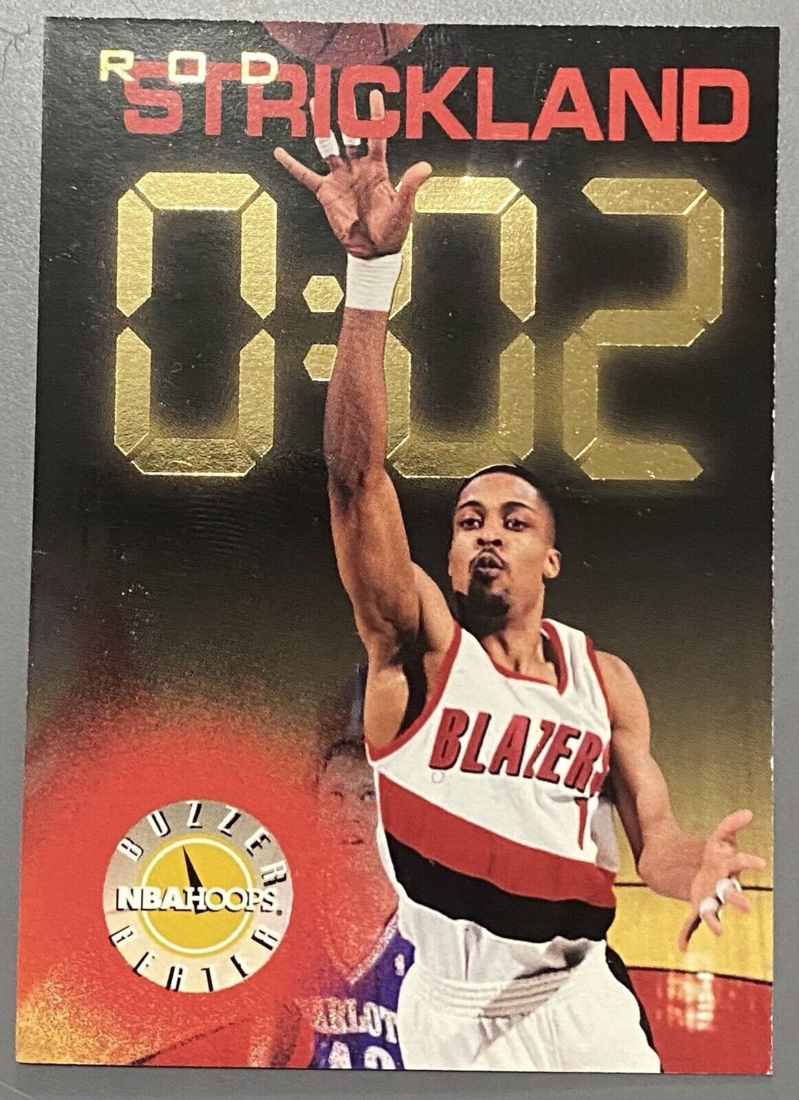 1995-96 NBA Hoops Buzzer Beater Rod Strickland Portland Trail Blazers #227  Card