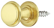 Häfele Möbelknopf Messing poliert Türknopf mit Schraube runder Knauf Möbel gold