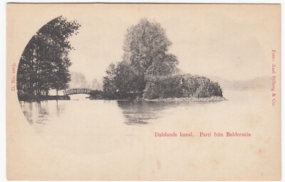 Schweden; Dalslandskanal, Parti Fran Baldersnas PPC, unbespielt, UB, um 1900-05