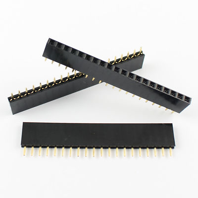 50Pcs 2.54mm Pitch 20 Pin Female Single Row Straight Header Strip
