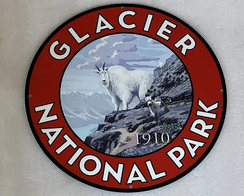 Glacier National Park Heavy Metal Vintage Style Steel Sign