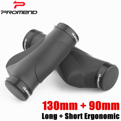 PROMEND 2pcs Bicycle Long Short Lock Handlebar Grips MTB BMX BIke Ergonomic Grip