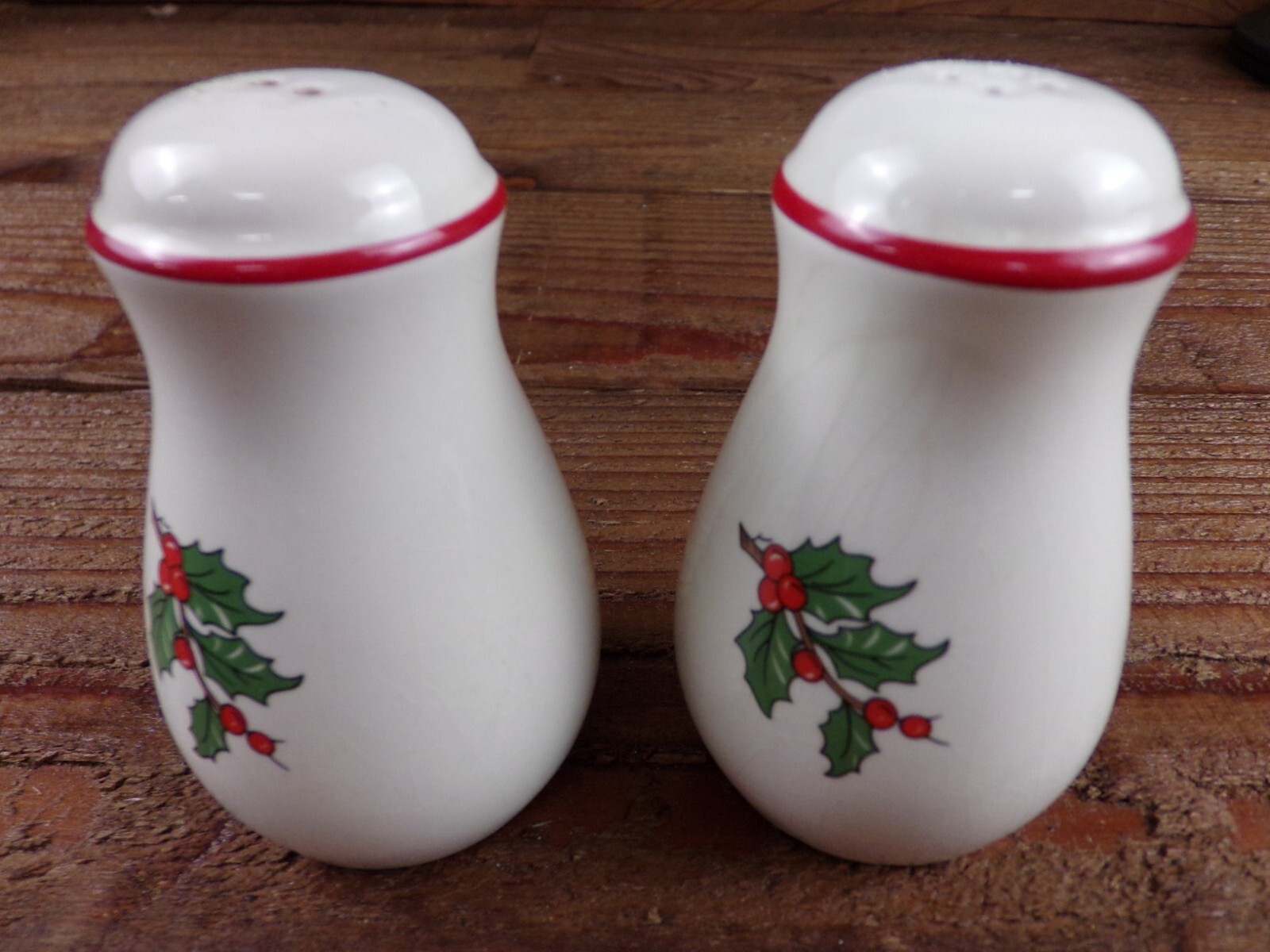 Cuthbertson "Original Christmas Tree Pattern" Salt & Pepper Shakers from 1980s