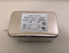 Radius Power DSC2000-2.2-0-QD     1100-314 Dual Stage Line EMI Filter 250VAC 20A
