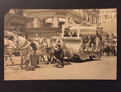 MERCANTILE PLACE LOS ANGELES CA KNIGHTS OF PYTHIAS PARADE FLOAT REAL PHOTO RPPC