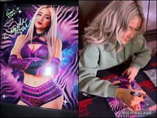 Zayda Steel Signed Metallic 8x10 Proof WWE ID Promo NXT EVOLVE AEW