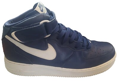 Nike AF1 Air Force 1 Mid '07 Midnight Navy Blue Shoes 315123-407