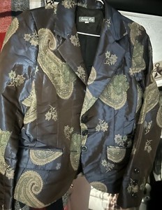 Serena Kay Vintage Blazer Button UP, Classy, Paisley Design 