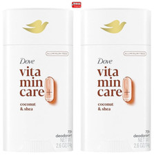 Dove VitaminCare Coconut  Shea 72H Women Deodorant 2.6oz - Pack of 2