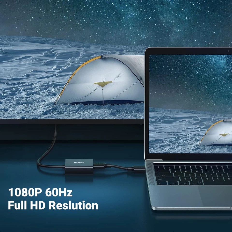 UGREEN HDMI to VGA Adapter 1080P HDMI to VGA Display Monitor with 3.5mm Audio TV - Image 2 of 4