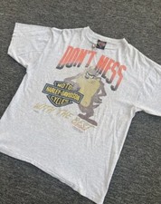 Vintage Taz Biker T-Shirt - Size XL - Harley Davidson Single Stitch 90s