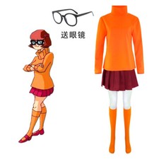 Scooby Doo Where Are You Velma Dinkley Cosplay Costume Dress Outfit