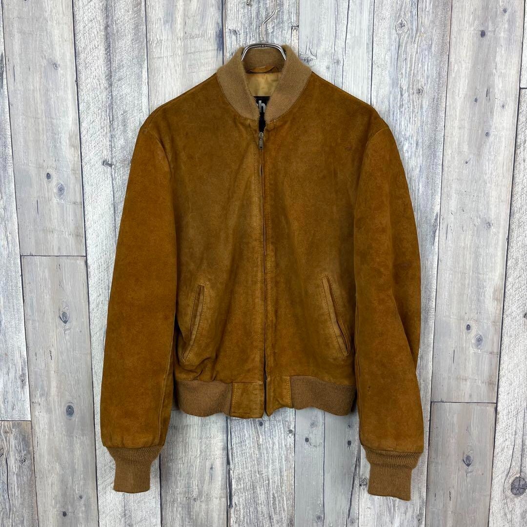 Schott 80s Suede Leather Jacket IDEAL Zipper Leather Brown