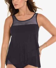 Miraclesuit Women's Illusionist Mirage Underwire Tankini Midnight Blue Size 8