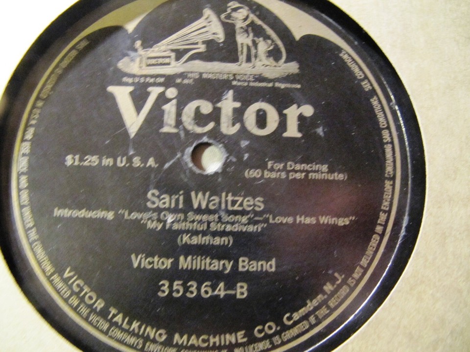 1914 TURKEY TROT La Brulante ONE STEP/ Sari Waltzes VICTOR MILITARY