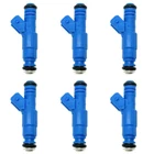 Set of 6 Blue Upgrade Fuel Injectors For Jeep TJ XJ YJ ZJ 4.0L 0280155746